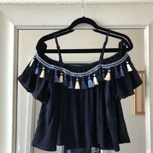 Tularosa Maely Tassel Navy top